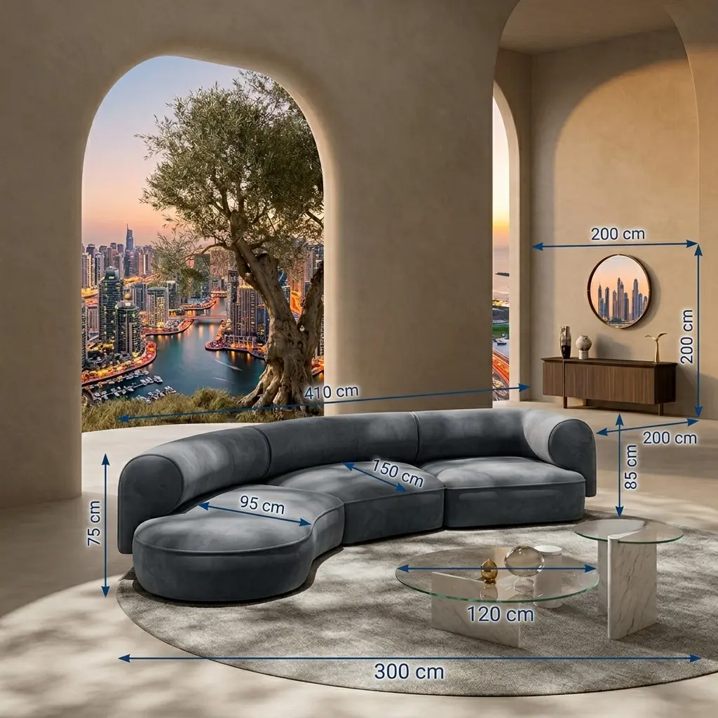 Organic Curved Sofa Dubai