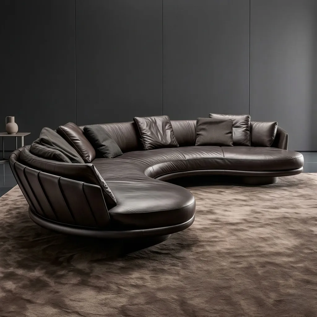 Channel Tufted Curved Sofa Dubai