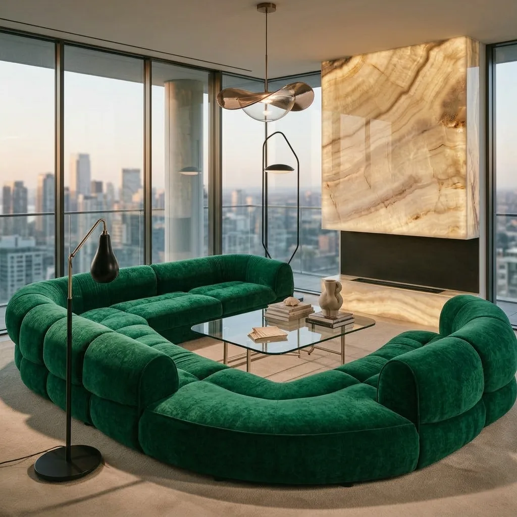 Emerald Green Modular Sofa Dubai