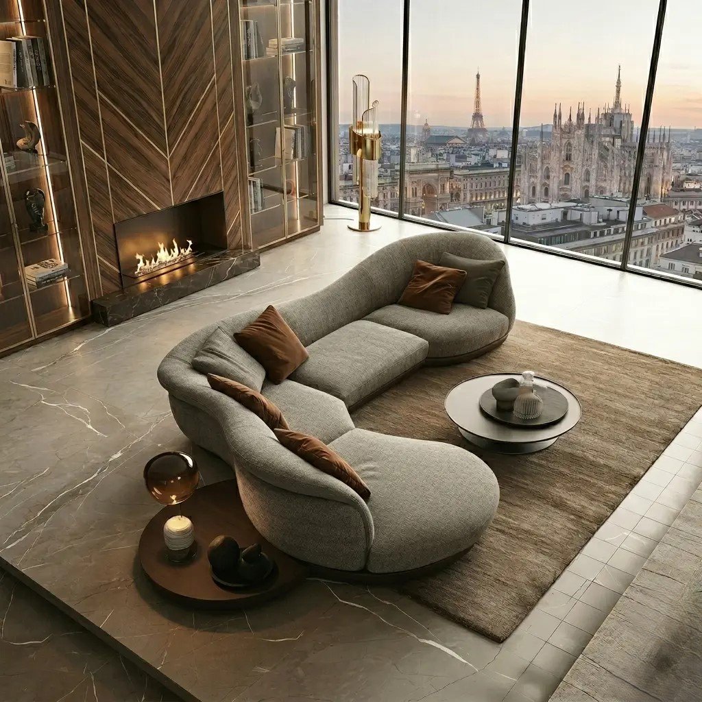Serpentine Curve Modular Sectional - Image 2