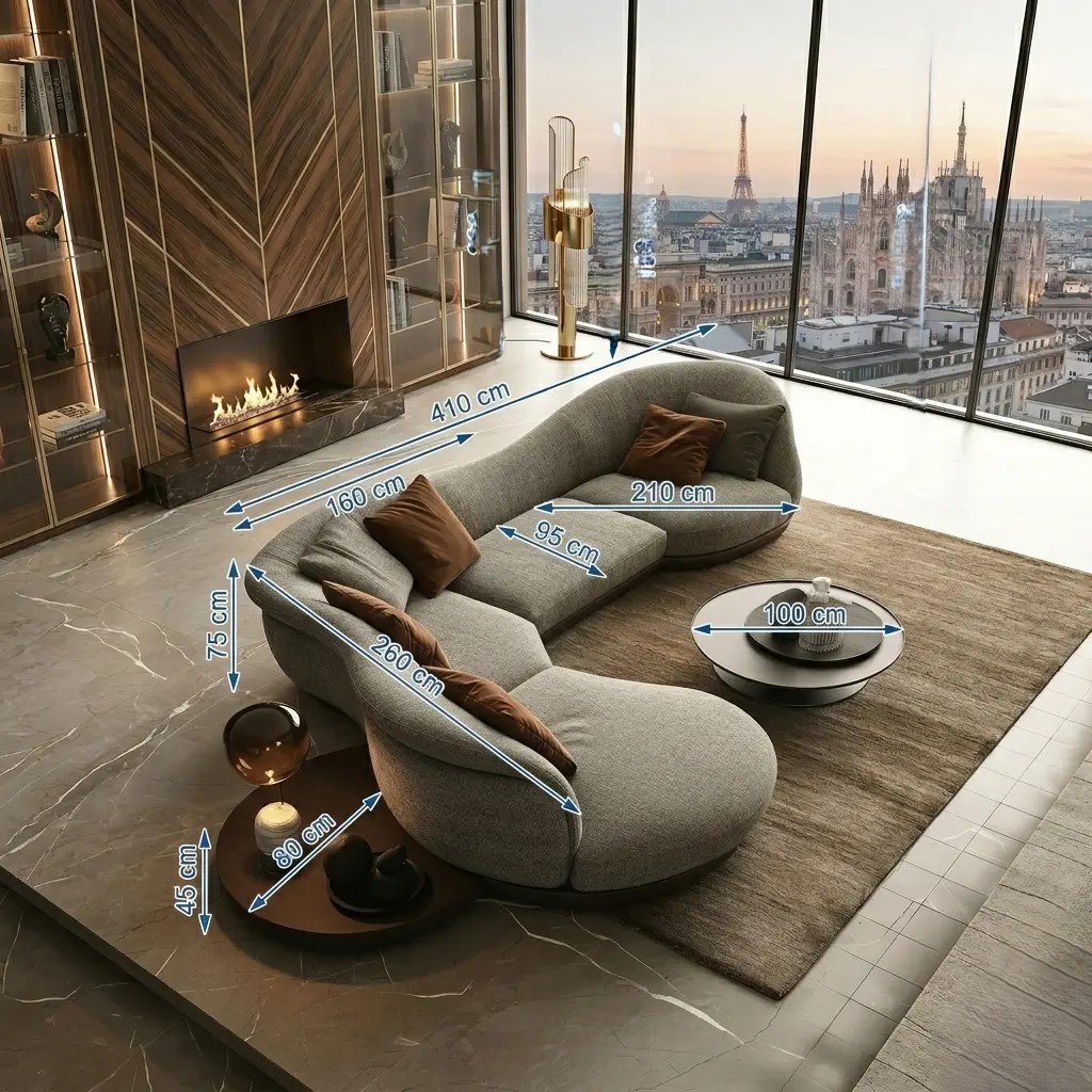 Serpentine Curve Modular Sectional - Image 3