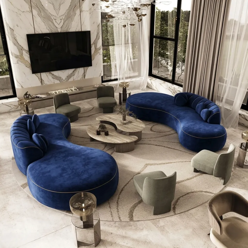 Symmetrical Curved Sofa Dubai
