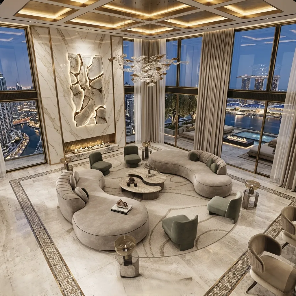 Symmetrical Curved Sofa Dubai