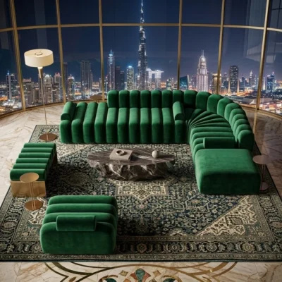 Terracotta Velvet Modular